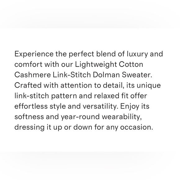 NWT Quince Lightweight Cotton Cashmere Dolman Sweater in Heather Charcoal - Picture 6 of 8